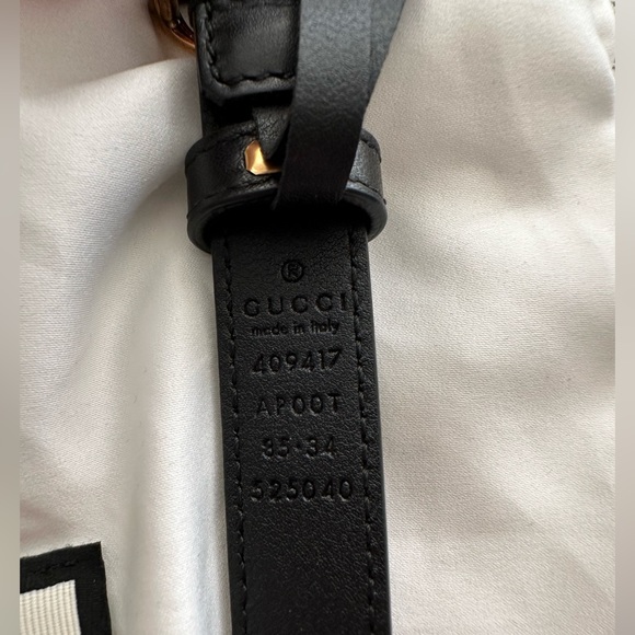 GUCCI LEATHER BELT WITH DOUBLE G BUCKLE Like New! - Picture 3 of 6